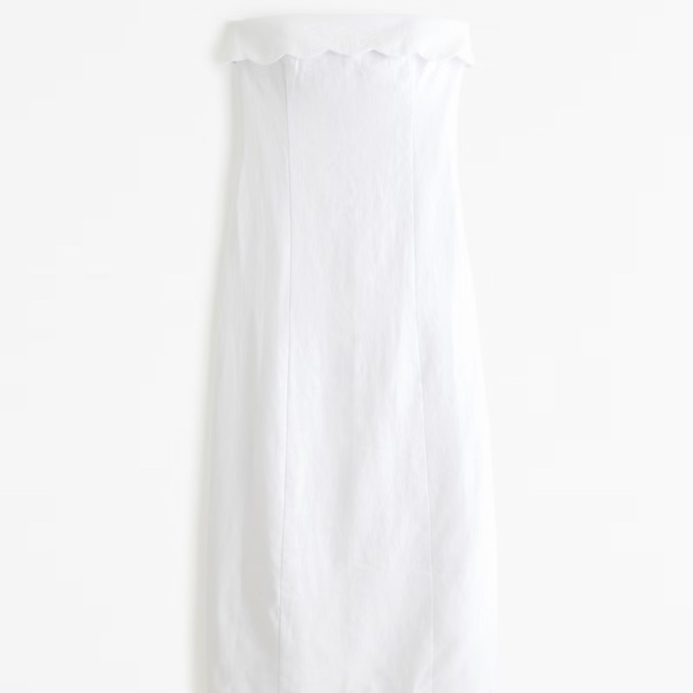 Abercrombie Linen Scalloped Dress